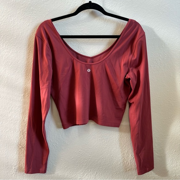 lululemon Align Long Sleeve Shirt Mulled Wine Size 12 - Picture 6 of 9
